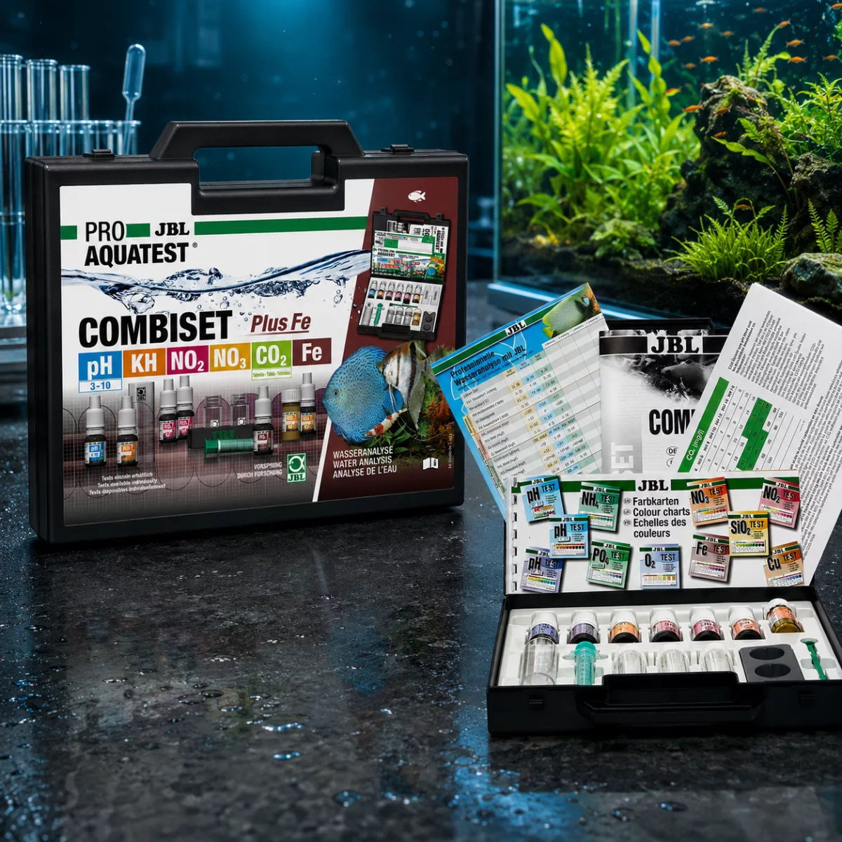 JBL ProAquaTest CombiSet Plus Fe – Coffret de tests pour aquarium